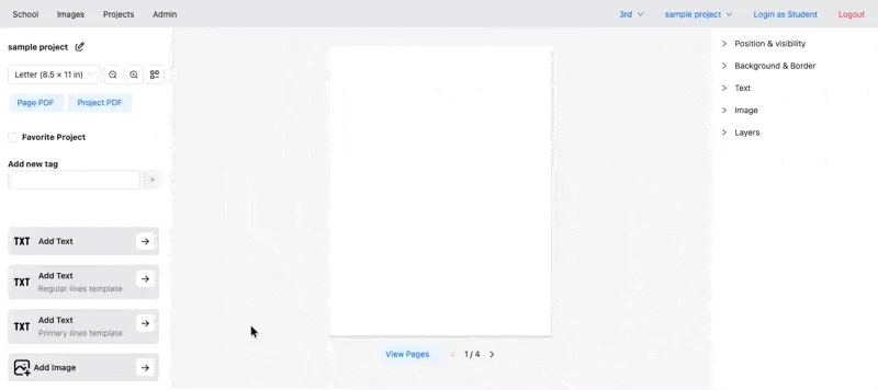 Proschooler — homeschool platform UI builder preview